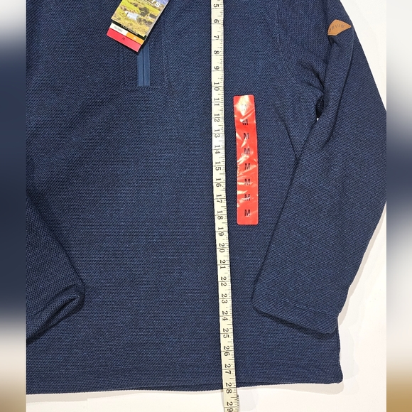 Orvis Men's Fleece Sherpa Lined Quarter Zip Pullover Sweater Size M - Picture 7 of 11